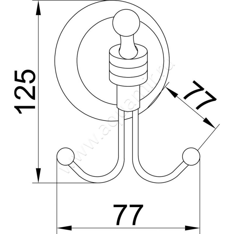 Крючок Boheme Hermitage Bronze 10325 размеры