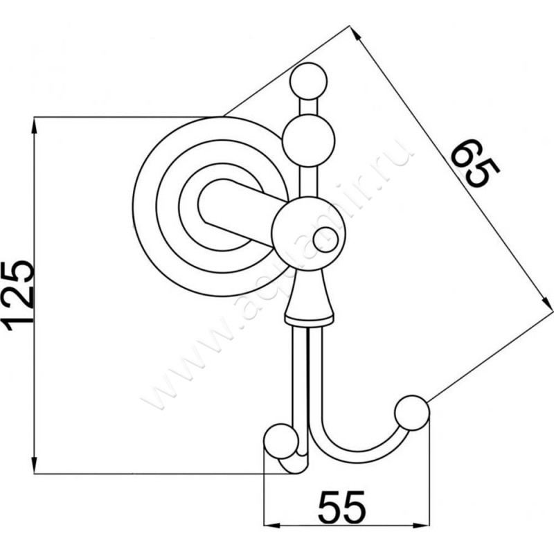 Крючок Boheme Imperiale 10406 размеры