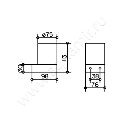 Стакан настенный Keuco Edition 300 30050 019000 размеры