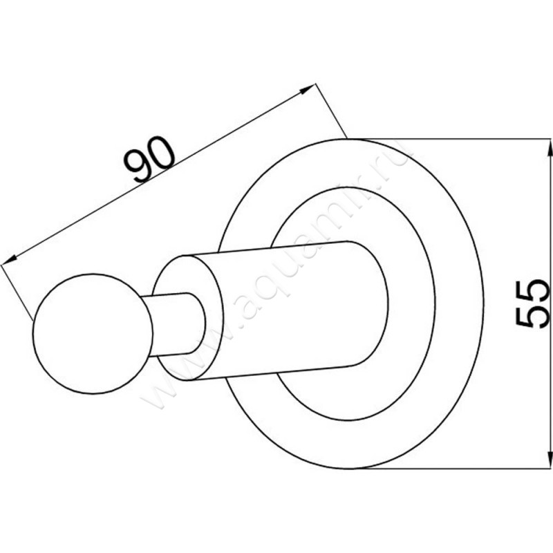 Крючок Boheme Murano 10906-W-G размеры