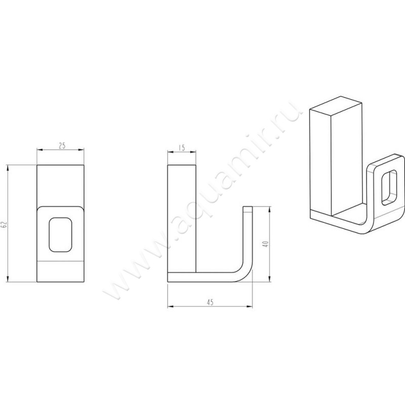 Крючок Boheme Q 10946-GM размеры