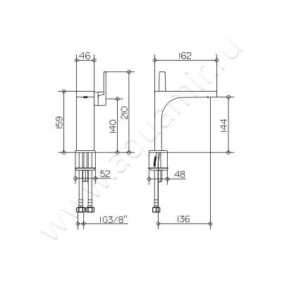 Смеситель для раковины Keuco Edition 11 51102010100 размеры
