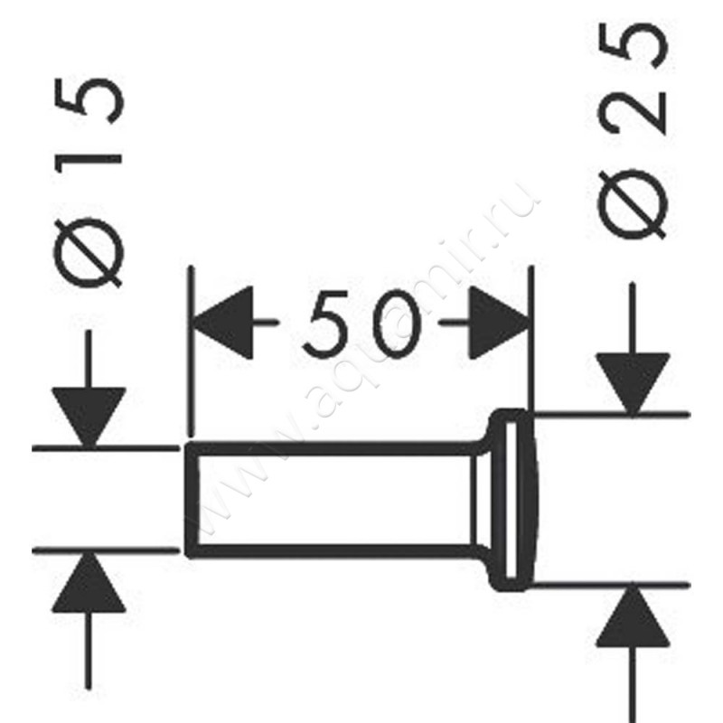 Крючок Hansgrohe Axor Universal Circular 42811000 размеры