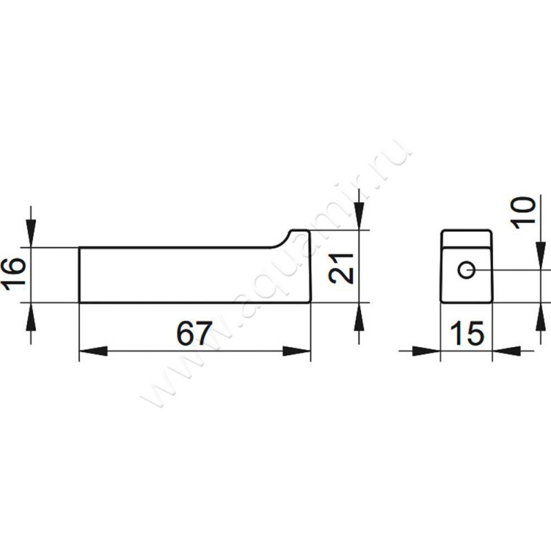 Крючок Keuco Edition 11 11116050000 размеры
