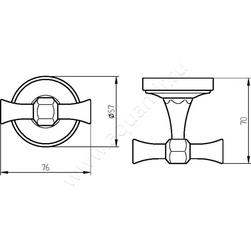 Крючок Migliore Fortuna 27707 размеры