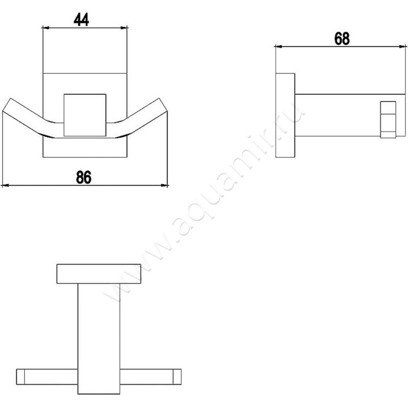 Крючок Timo Selene 17012-17 размеры