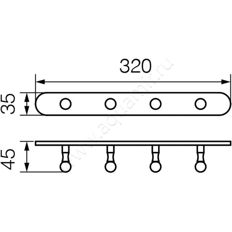 Крючок Veragio Gialetta VR.GIL-6437.BR размеры