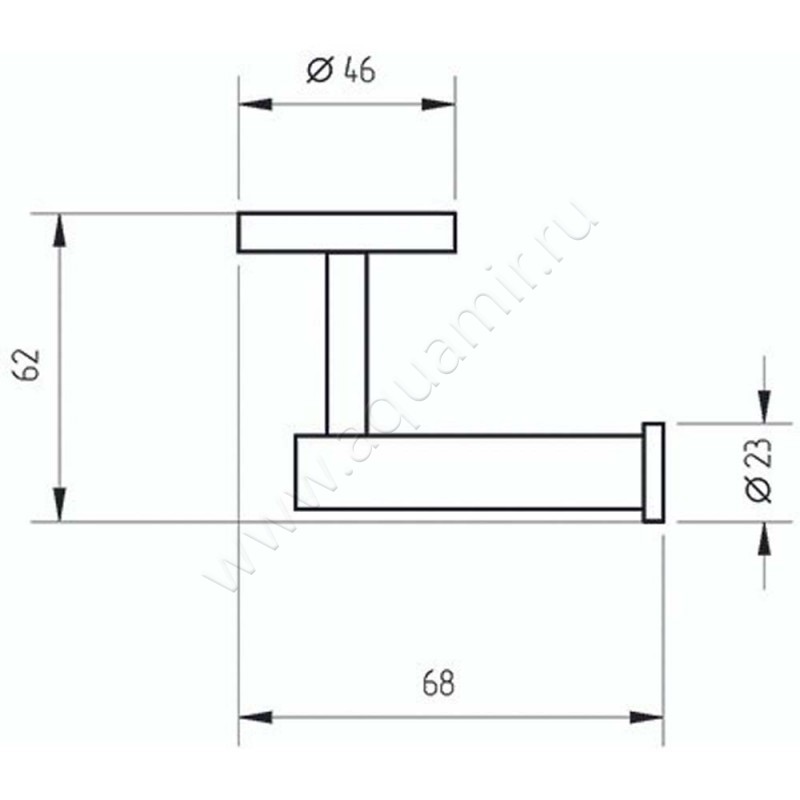 Крючок Veragio Largenta VR.LGT-1931.CR размеры