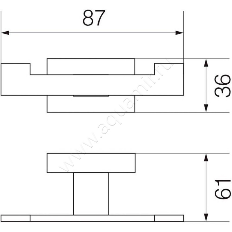 Крючок Veragio Ramba VR.RMB-4932.CR размеры