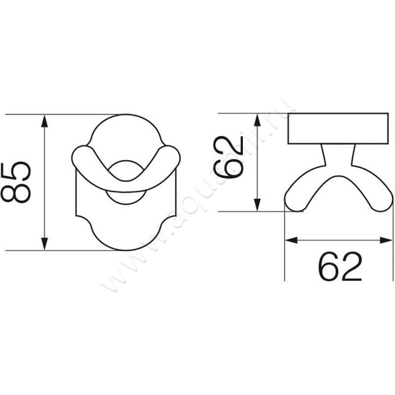 Крючок Veragio Stanford VR.STD-7732.CR размеры