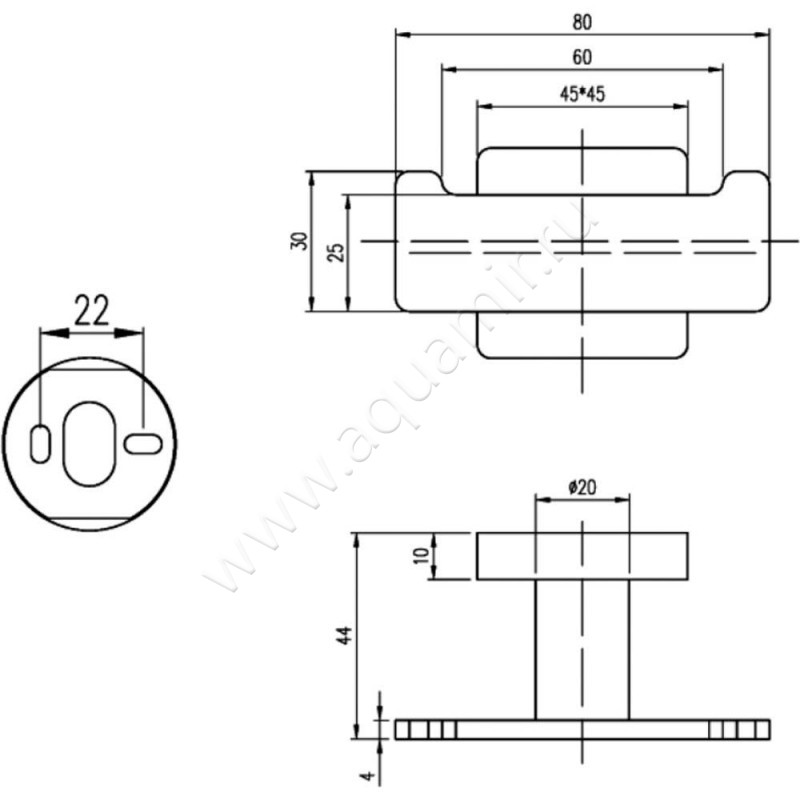 Крючок Villeroy & Boch Elements Striking TVA15201200061 размеры