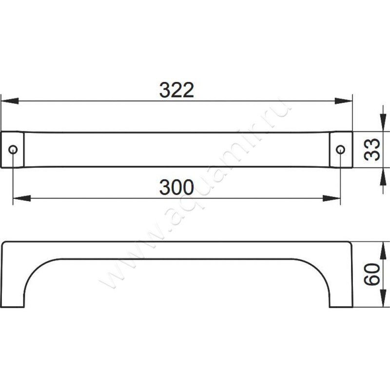 Поручень для ванны Keuco Edition 11 11107010000 размеры