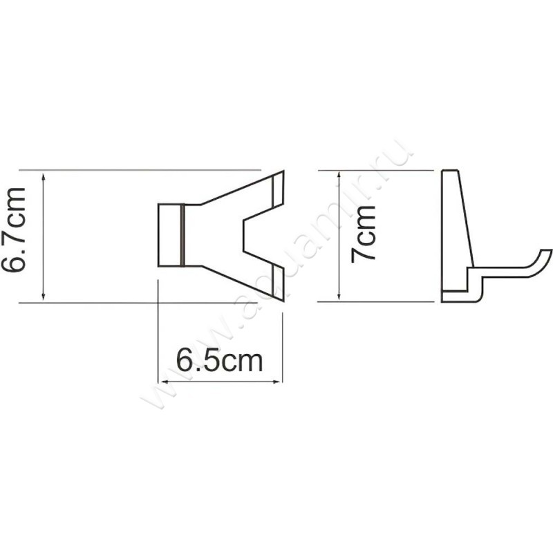 Крючок Wasserkraft Abens K-3223D размеры