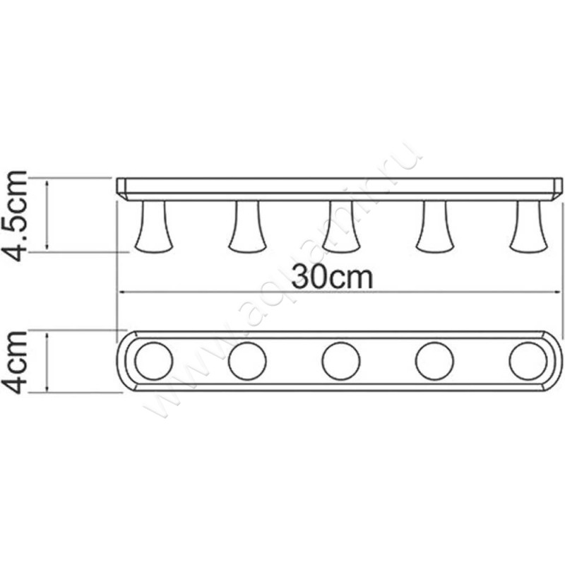 Крючок Wasserkraft K-1075 размеры