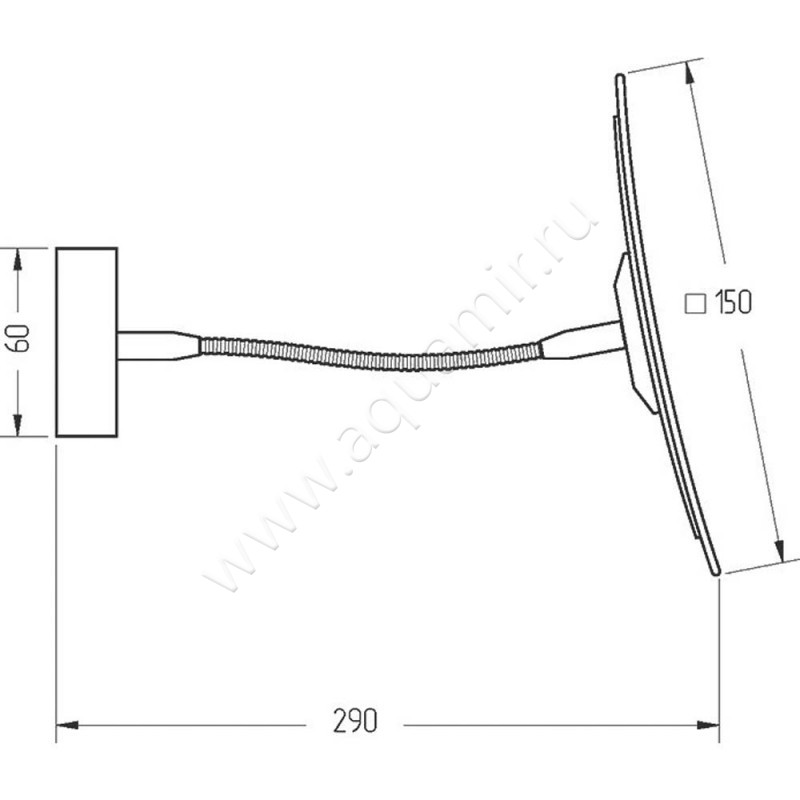 Зеркало косметическое Migliore Kvant 29762 размеры
