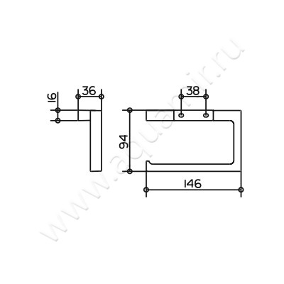 Бумагодержатель Keuco Edition 11 11162010000 размеры