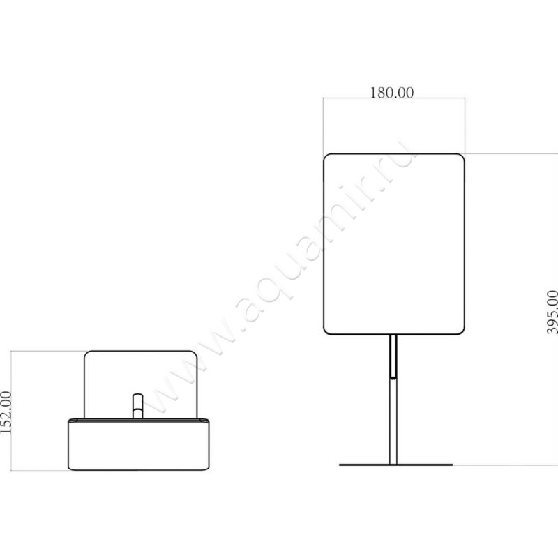 Зеркало косметическое Boheme 507-G размеры