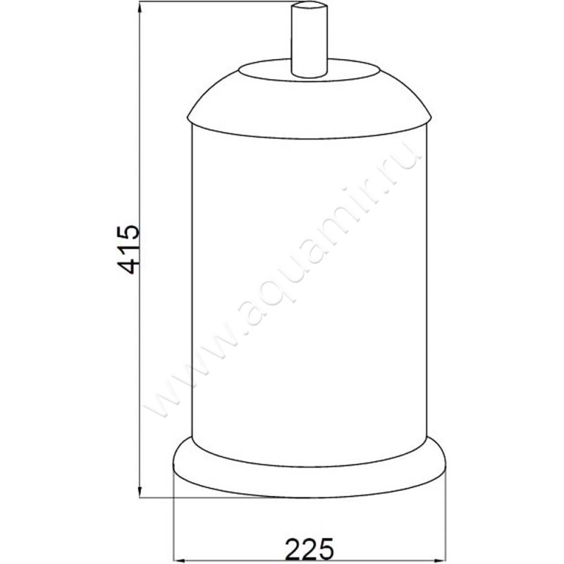 Ведро для мусора Boheme Murano Cristal 10914-CRST-BR размеры