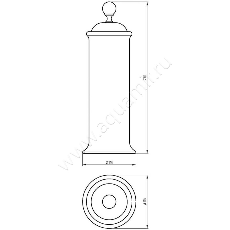 Ведро для мусора Migliore Provance 17697 размеры