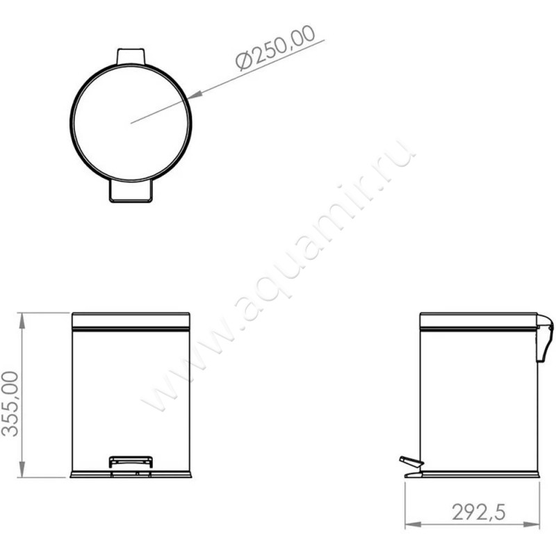 Ведро для мусора Berges Wasserhaus 123003 размеры