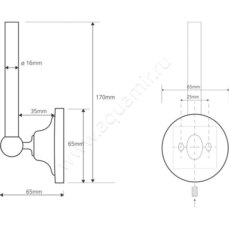 Бумагодержатель для запасных рулонов Bemeta Retro 144212038 размеры