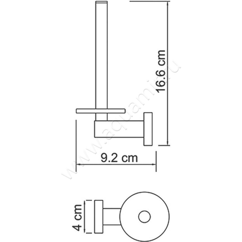 Бумагодержатель для запасных рулонов Wasserkraft Lippe K-6597 размеры