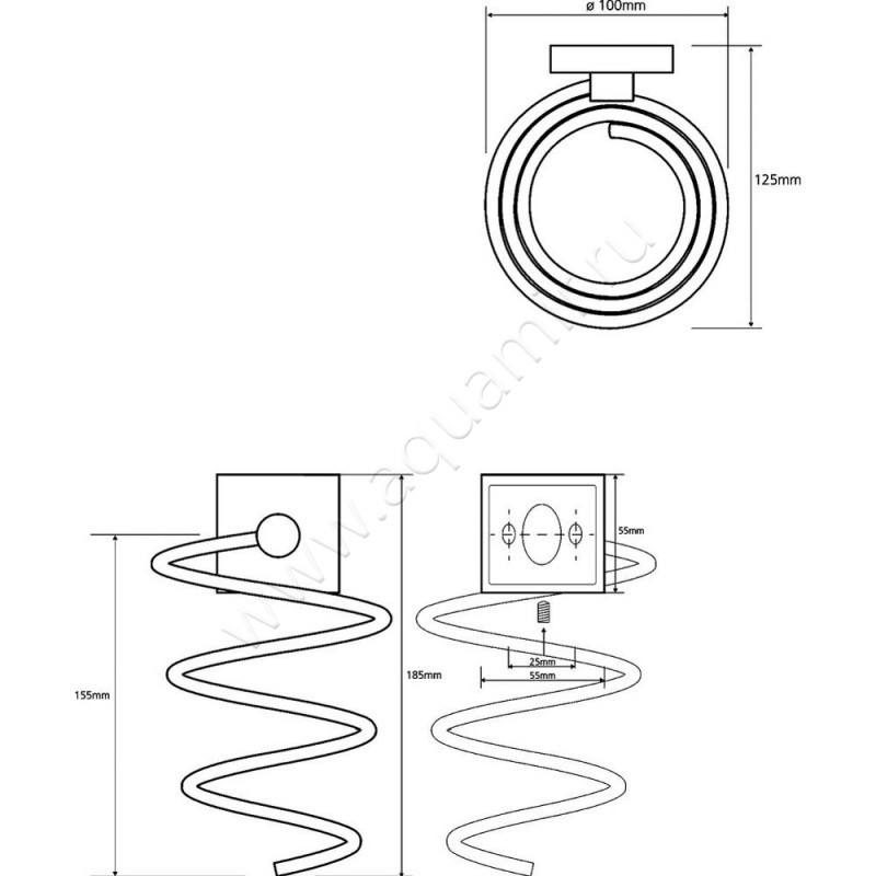 Держатель для фена Bemeta Beta 132117022 размеры