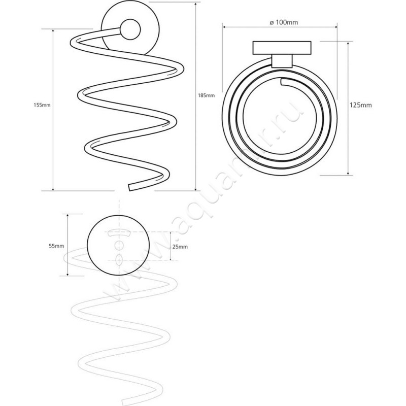 Держатель для фена Bemeta Omega 104117022 размеры