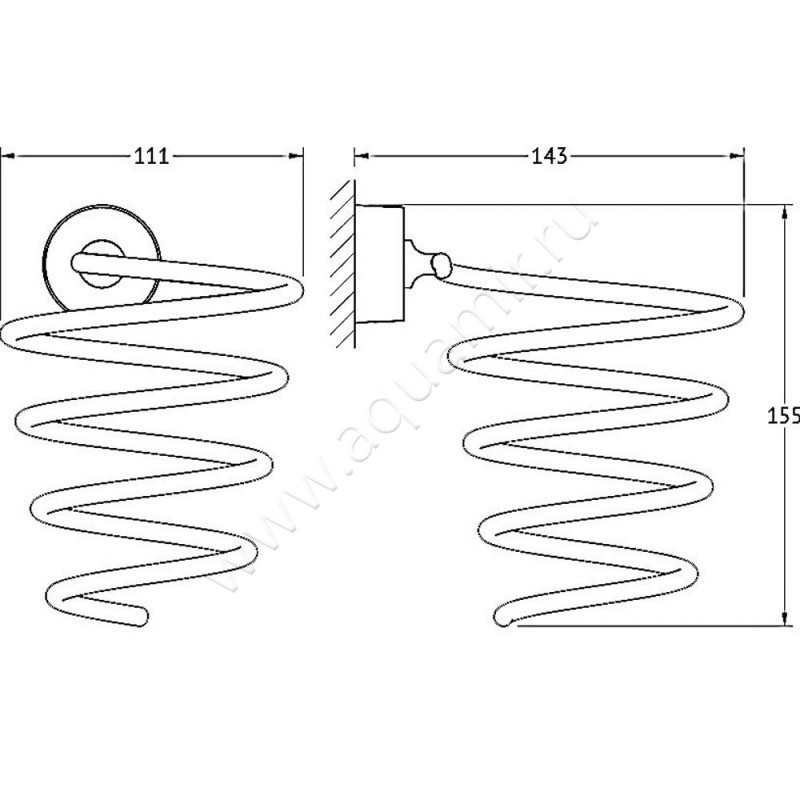 Держатель для фена FBS Nostalgy NOS 080 размеры