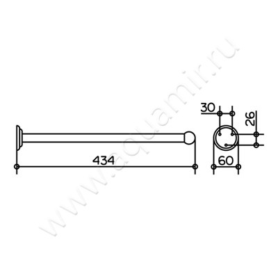 Полотенцедержатель Keuco Astor 02117 010000 размеры
