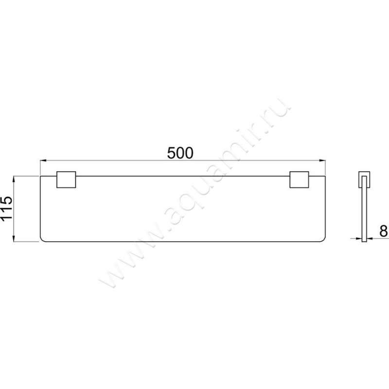 Полка под зеркало Allen Brau Infinity 6.21012-00 размеры