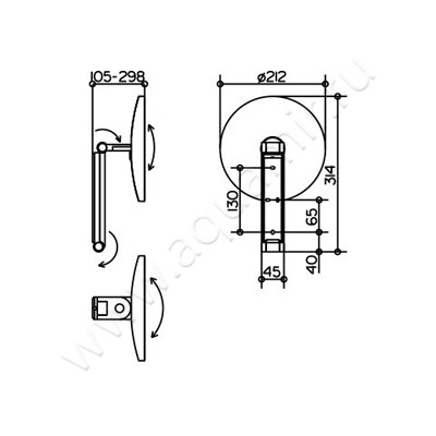 Зеркало косметическое Keuco iLook move 17612010000 размеры