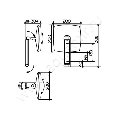 Зеркало косметическое Keuco iLook move 17613010000 размеры