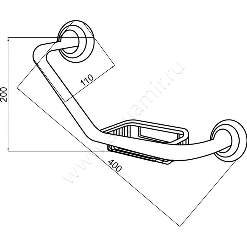 Поручень для ванны Boheme Imperiale 10422 размеры