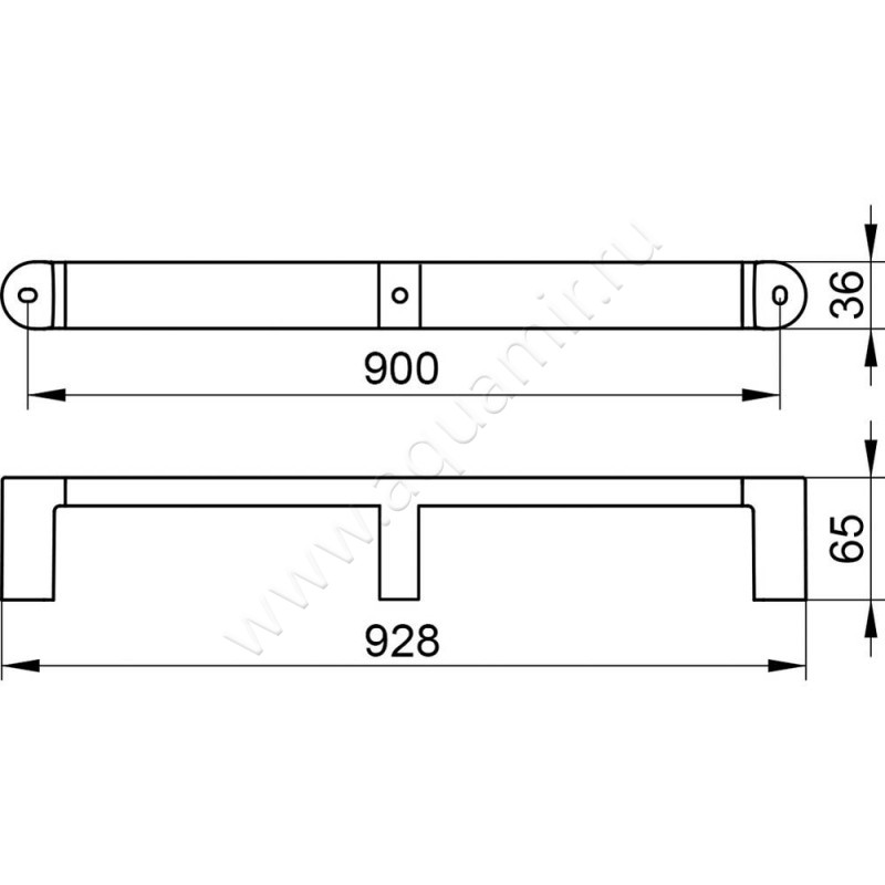Поручень для ванны Keuco Elegance new 31601010900 размеры