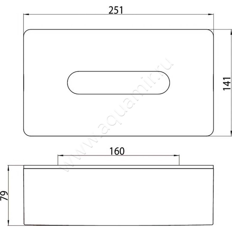 Держатель для салфеток Emco Loft 0557 001 00 размеры