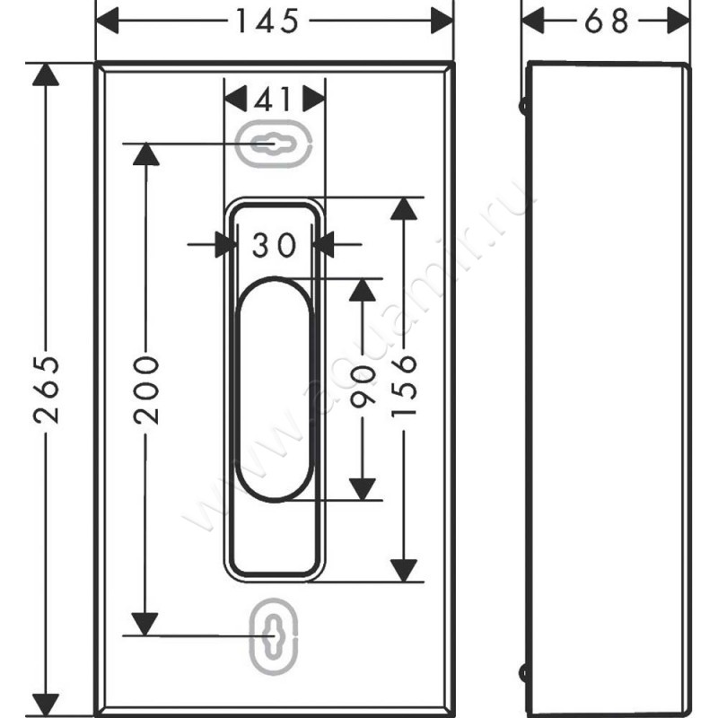 Держатель для салфеток Hansgrohe Axor Universal Circular 42873670 размеры