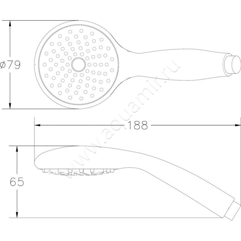 Душевой гарнитур Aquanet AF000-06C размеры