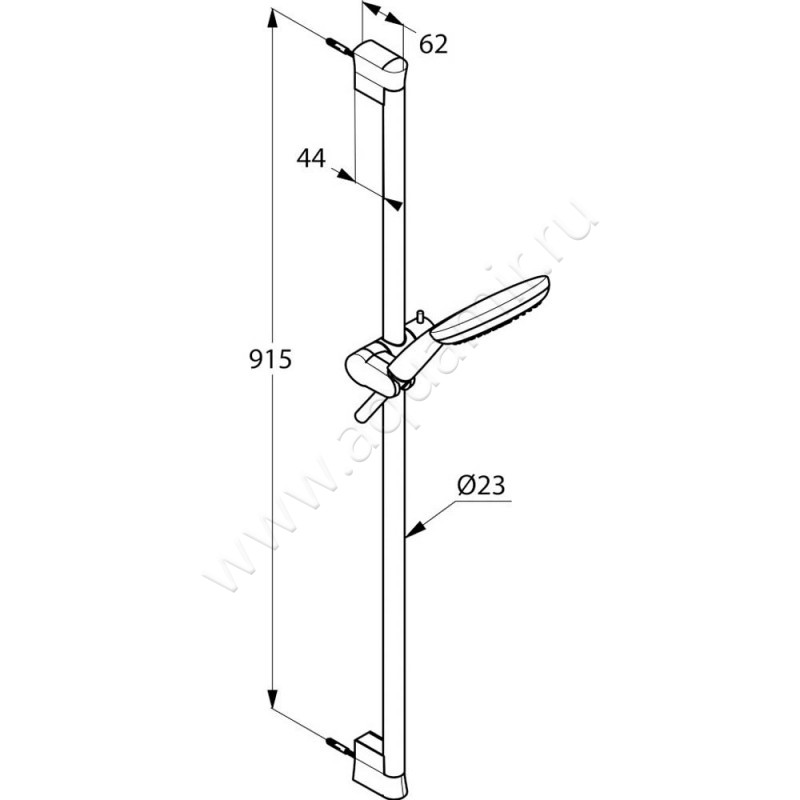 Душевой гарнитур Kludi Freshline 6794091-00 размеры