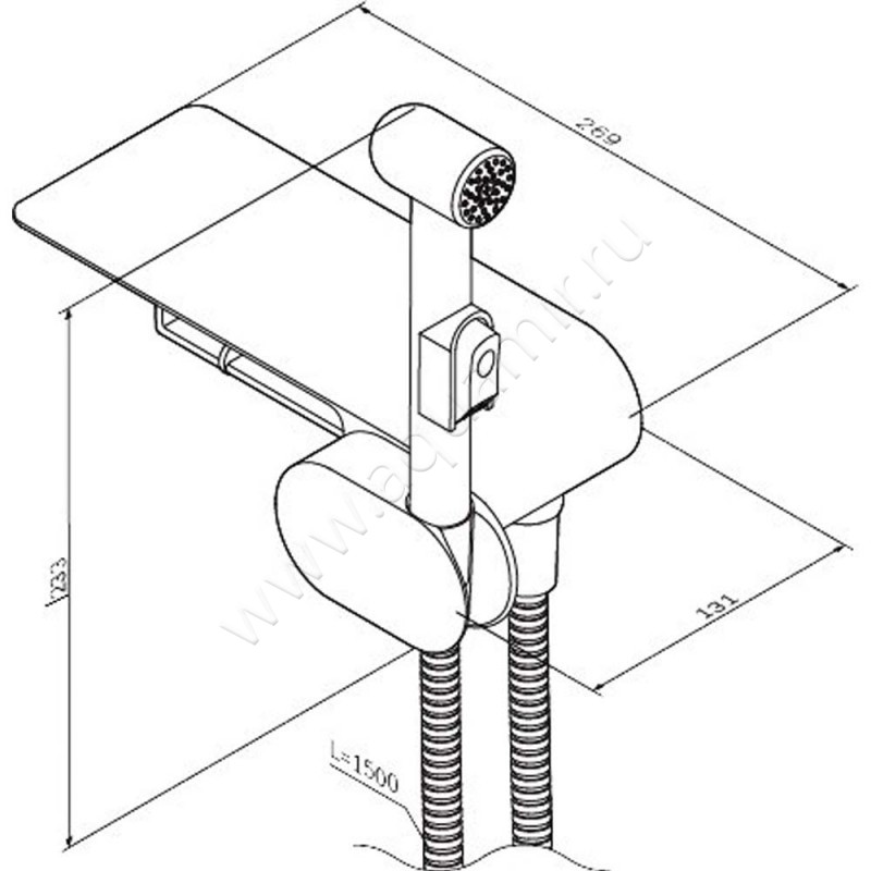 Гигиенический душ AM.PM Like F0202600 размеры