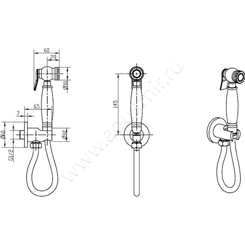Гигиенический душ Boheme Medici 404 размеры
