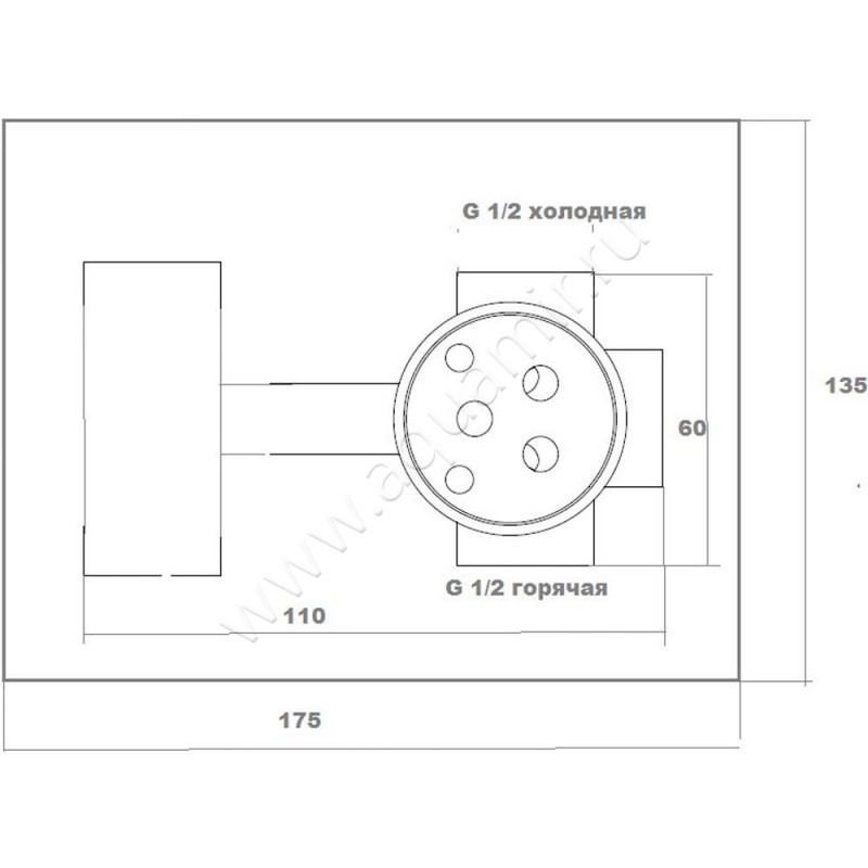 Гигиенический душ Bronze de Luxe 10136 размеры