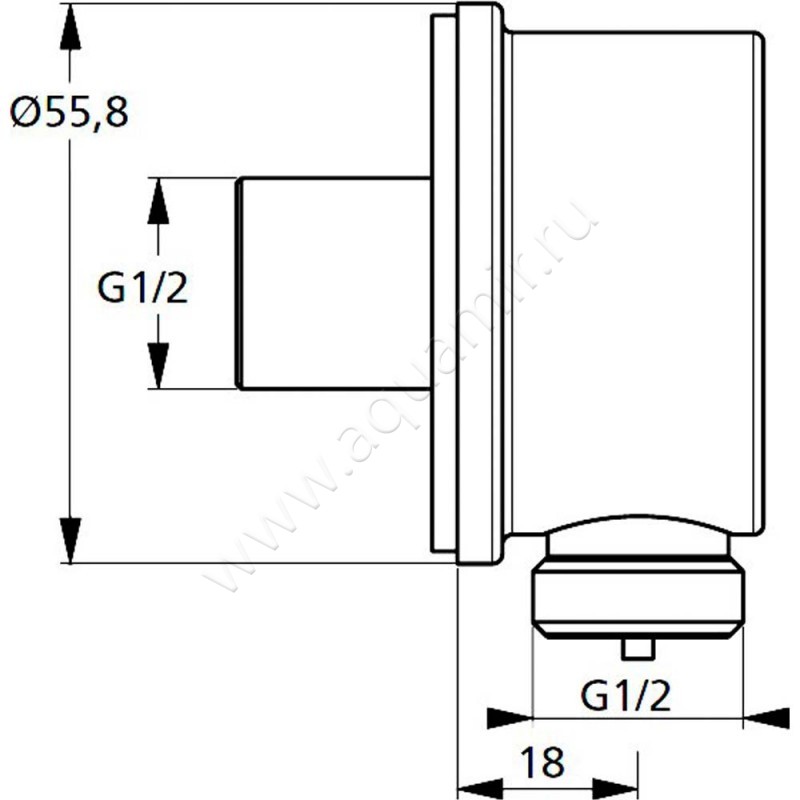 Гигиенический душ Ideal Standard B0040AA размеры