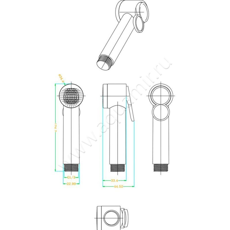 Гигиенический душ Lemark LM8090C размеры