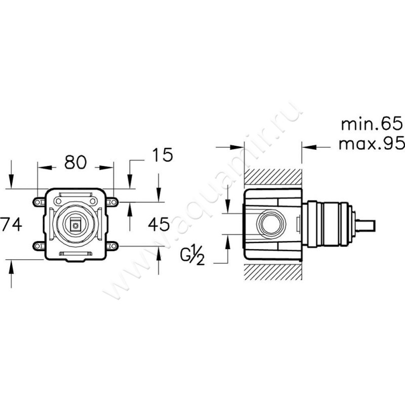 Гигиенический душ Vitra A49271EXP размеры