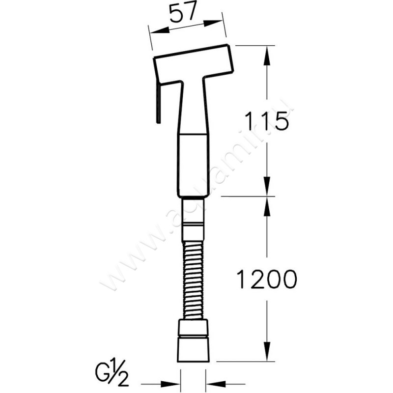 Гигиенический душ Vitra A49271EXP размеры
