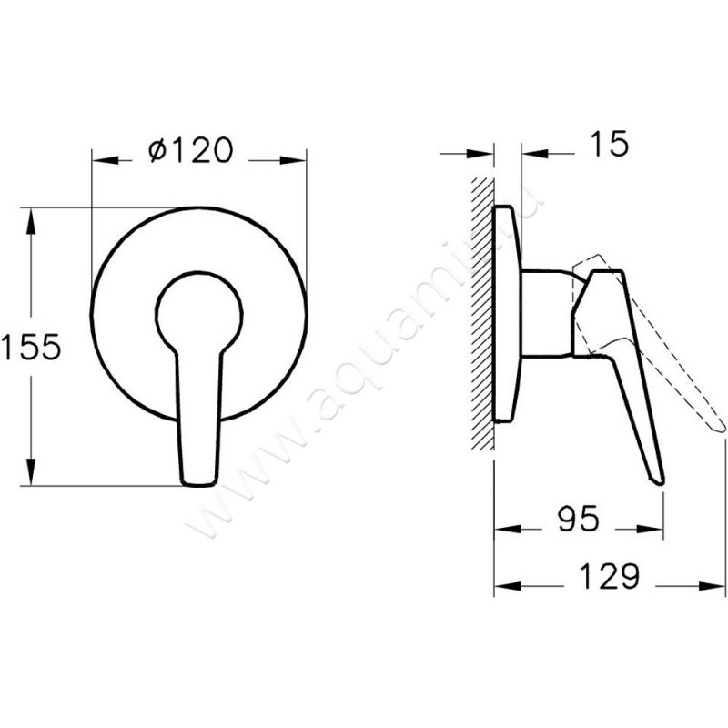 Гигиенический душ Vitra A49271EXP размеры