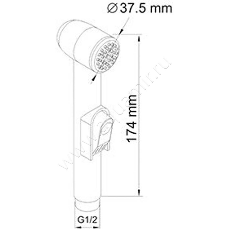 Гигиенический душ Wasserkraft A11056 размеры