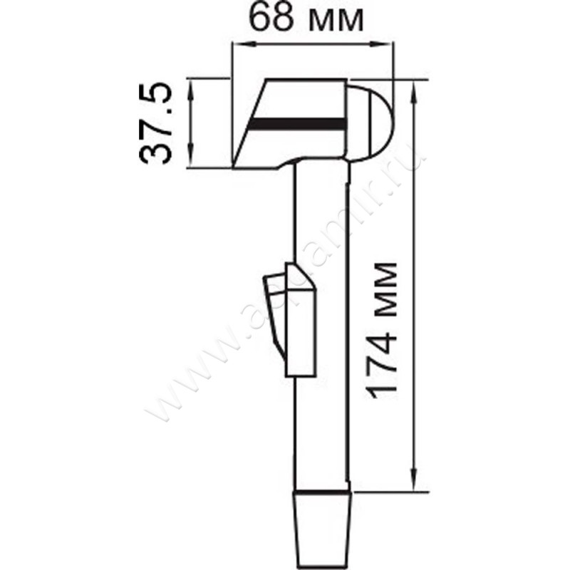 Гигиенический душ Wasserkraft A043 размеры