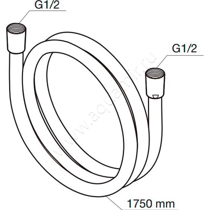 Душевой шланг Damixa 760400164 размеры